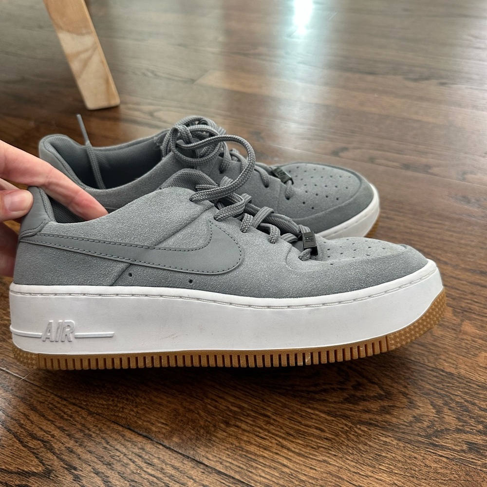 Nike Gray Sneakers with White and Gum Sole